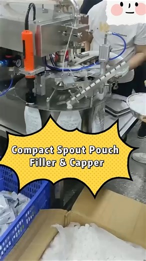 Compact Spout Pouch Filling and Capping Machine | Precise & Efficient #fillingmachine