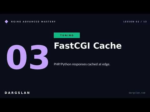 Nginx Advanced #03 | FastCGI Cache | PHP/Python at Edge