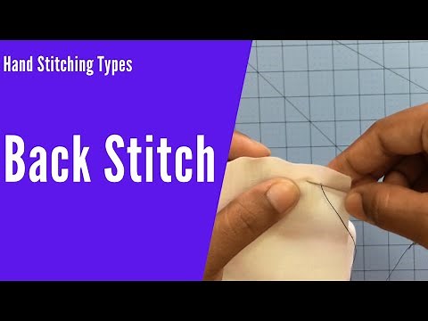 How to simple Hand Stitch - Back Stitch (permanent stitch) - Sewing for Beginners