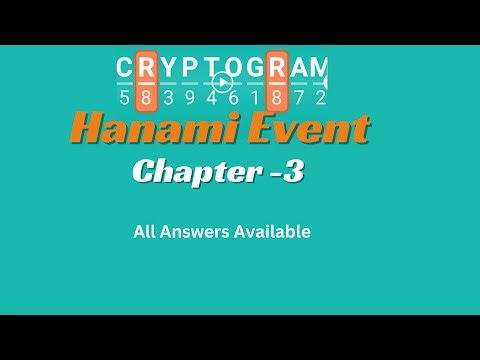 Cryptogram Hanami Event Chapter 3 Answers | Complete Solution Guide