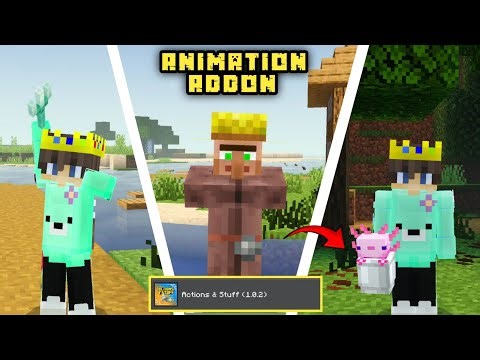 Best Animation Mod for Minecraft Pe 1.21+ 🔥(Realistic Animations 😍)