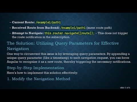 Handling Same Route Navigation in Angular 8
