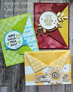 Collar Fold Cards 3 Ways - Robin Armbrecht, Stampin' Up! Demonstrator - ReallyRobinStamps.com