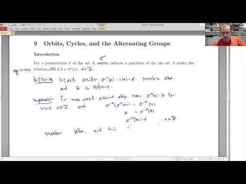 Abstract Algebra: Orbits, Cycles, and the Alternating Groups - Introduction