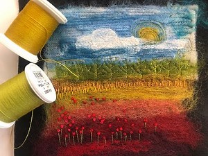 NeedleFelting + Stitch: Landscape