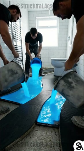 Turning a broken bathroom into a river masterpiece #beforeandafter #renovation #DIY