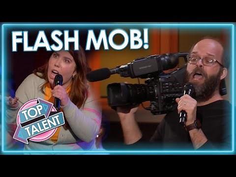 INCREDIBLE Flash Mob Audition Leaves The Judges Confused On America's Got Talent 2023 | Top Talent