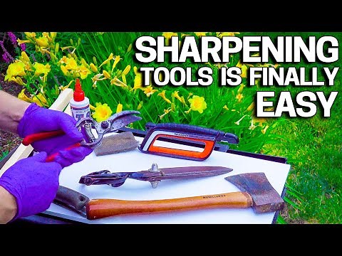 How to Sharpen Pruners & Garden Tools EASY - Sharpal Review