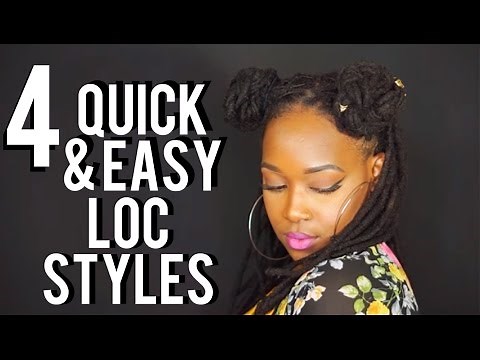 4 Quick AND Easy Hairstyles for Locs | Loc Tutorials for Women // Patty Phattty