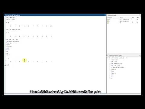 MATLAB for Chemical Engineers - Lesson 04: Loops and Arrays