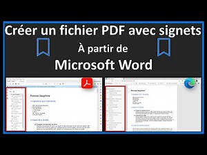 Créer un fichier PDF avec signets à partir de Microsoft Word-PDF interactif pour naviguer rapidement