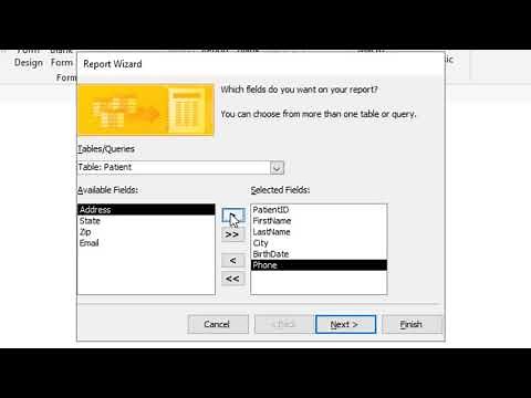 Microsoft Access: Creating a Report Using the Report Wizard