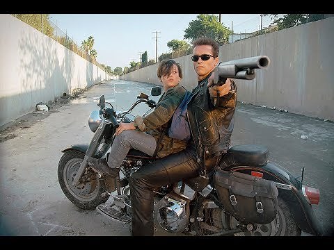 The Terminator 2: All Bike Scenes - Harley-Davidson - FAT BOY - Schwarzenegger