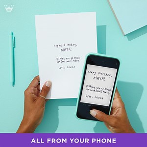 There's a simpler way to send cards with Sign & Send™ at Hallmark.com! Add your handwriting and we'll mail it for FREE. | Hallmark