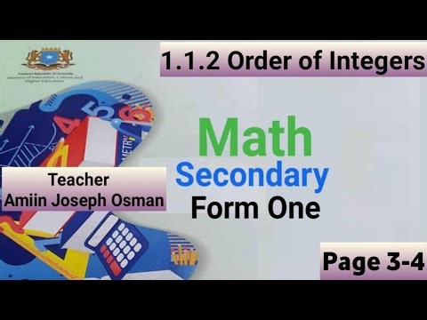 Math Form One/ Chapter 1: Numbers and Factors/1.1.2 Order of integers