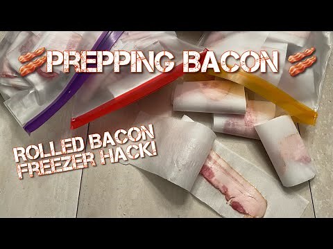 Prepping Bacon : Rolled Bacon Freezer Hack : Freezing Bacon : No More Waste