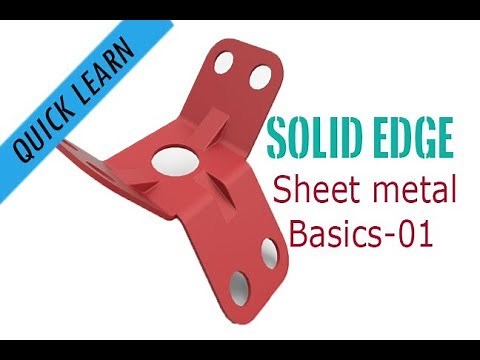 Solid edge tutorial 54 l Sheet metal Basics 1