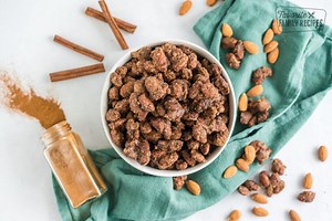 1.9K views · 29 reactions | Cinnamon Almonds roasting in the slow cooker is the perfect way to make your whole house smell like Christmas. The cinnamon and sugar coating gives the almonds a sweet crunch. https://www.favfamilyrecipes.com/cinnamon-almonds/ | Favorite Family Recipes | Facebook