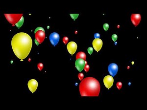 animated balloon fly transparent background videos