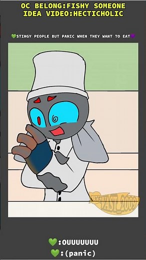 💚Stingy people but panic when want to eat 💜 #animation #memes #flipaclip #fishysomeone #hecticholic