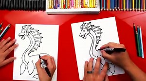 How To Draw A Sea Serpent - Art For Kids Hub -