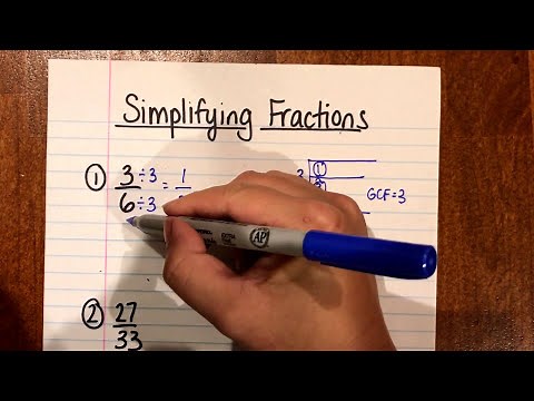 Simplifying Fractions (Using Greatest Common Factor)