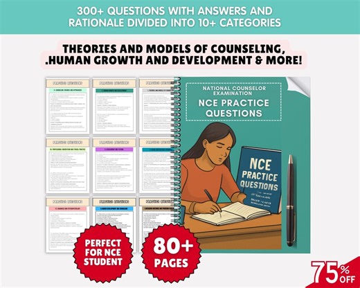 NCE Counseling Exam Study Guide: Practice Questions, Cheat Sheets (PDF File) - Etsy