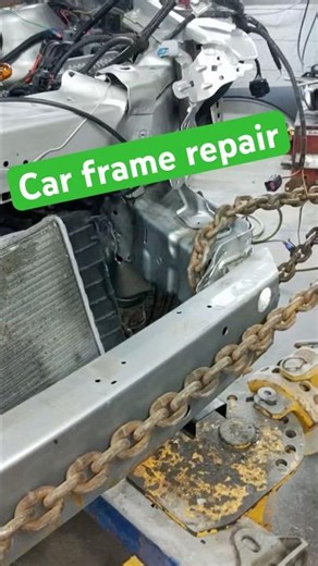 How an automotive frame machine works - Straightening a bent car