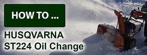 Husqvarna st224 Oil Change - GR Solutions 360