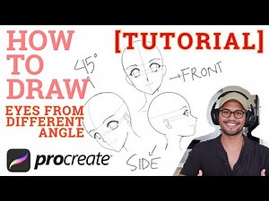 TUTORIAL - How To Draw Anime/Manga Eyes from different angle with PROCREATE (Beginner Friendly)