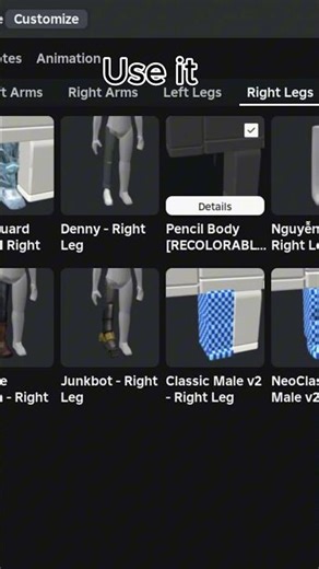 Fake Korblox for 165 robux