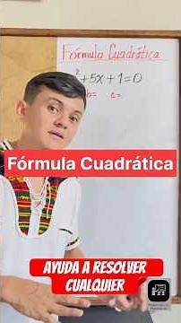 Utilizando la fórmula cuadrática que nos ayuda a resolver cualquier ecuación cuadrática #matemáticas