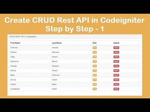 Codeigniter 3 - Make CRUD Rest API