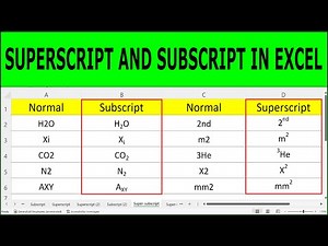 How to Add Subscript and Superscript in Excel