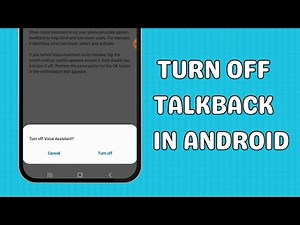 How to turn off talkback in Android