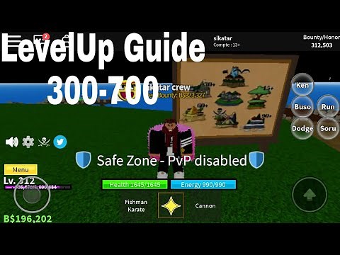 Blox fruit level up guide 300-700|Roblox