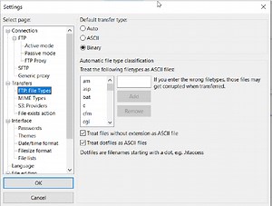 File Type Classifications for FTP and FTPS - FileZilla Pro