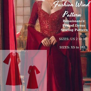 Renaissance Dress Sewing Pattern: Medieval Princess Gown (XS-4XL) (PDF Pattern) - Etsy