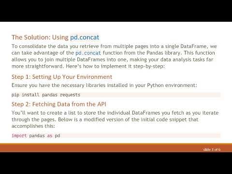 Retrieving and Managing API Data from Multiple Pages in Python with Pandas