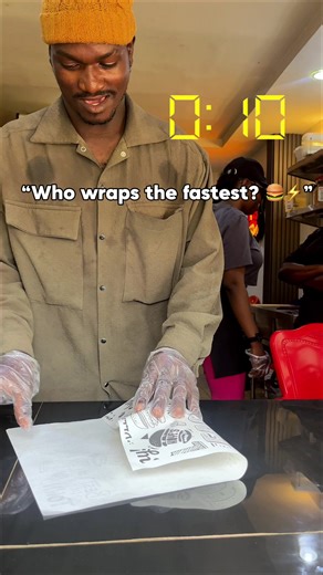 We challenged the whole team to the Fastest Wrapper Test 🍔⏱️ Who’s taking the crown? 👀 Comment your bet below! 📍7 Akhionbare Street off Ihama Road 📦 Pickup & Delivery Only 📞 0905 703 0680 #koyeburger #koyesburger #bestburgerinbenin #fyp