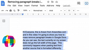 How to Mass Remove Paragraph Breaks in Google Docs - AnsonAlex.com