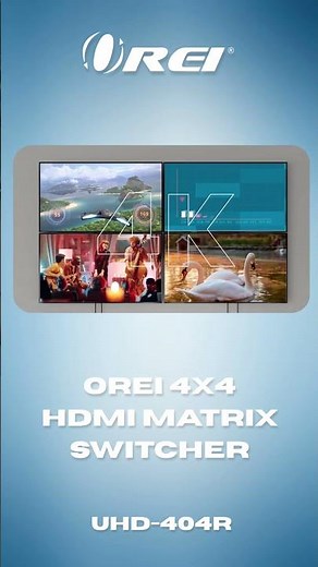Control 4 Sources to 4 Screens in 4K! 🔄 HDMI Matrix (HDR, ARC, Audio Out) #hdmimatrix #tech #orei