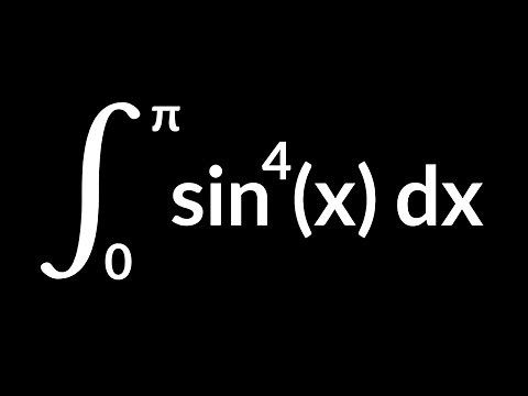 Integral of sin^4(x) from 0 to pi