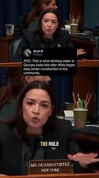AOC: This is what drinking water in Georgia looks from data centers...