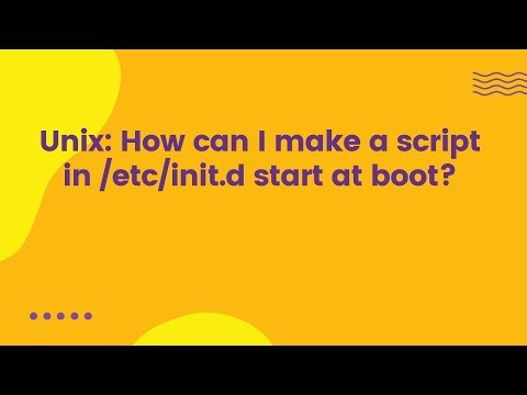 Unix: How can I make a script in /etc/init.d start at boot?