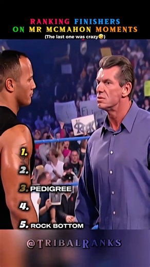 Ranking Finishers on Vince McMahon WWE Moments #vincemcmahon #wwe #wrestlemania