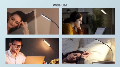 MONGERY Adjustable LED Desk Lamp with Wireless Charging & Touch Control | 5 Colors & 6 Brightness Levels Eye-Caring Office Light with Memory & Timer - Amazon.com
