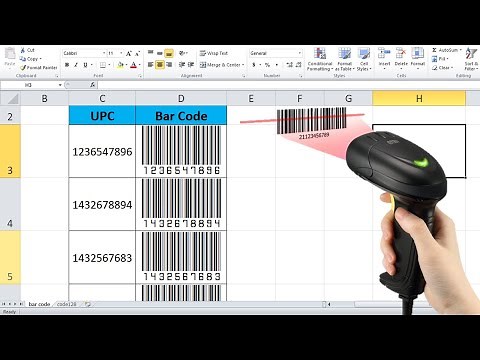 How to create Barcode in MS Excel using barcode font