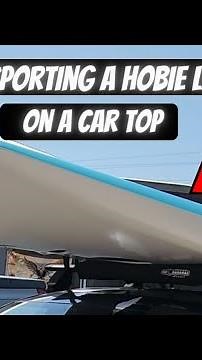 Transporting A Hobie Lynx On A Car Top.