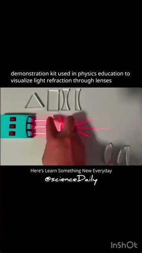 Light reflection through lens #experiment #science #usa